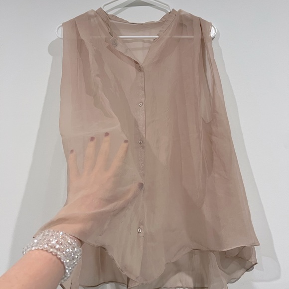 Nude top, fits S-M - Picture 2 of 2